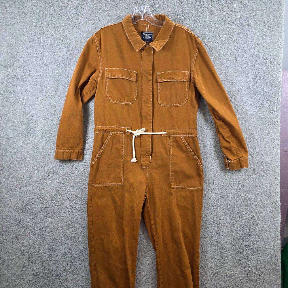 ABERCROMBIE & FITCH Women's Utility Jumpsuit Camel Size S